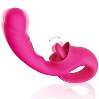 Massager sex Massager Clitoris Likken Rotende G Spot Vibrator 2 in 1 clitore tong dildo Vaginale Vaginale VIBERENDE stimolante per 10 modalità giocattoli voor vrouwen