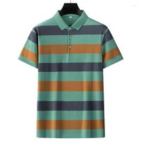 Polos para hombres Contrasto de contraste para hombres Camiseta simple Dise￱o de moda de moda Polo transpirable c￳modo mangas cortas 731