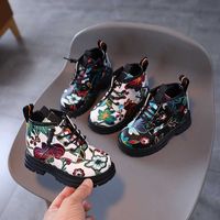 Stiefel Cowboy-Stiefel für Kinder Mode-Baumwollstiefel für Jungen Baby Kleinkind Girls Stiefel Schädel Gummi-Sohle, um warme nicht rutschfeste Wasserprogramm T220925 zu halten