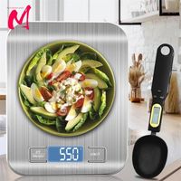 Outils de mesure Scale de cuisine numérique LCD Affichage 1g / 0,1 oz Échelle alimentaire précise en acier inoxydable pour la cuisson à cuisson Échelle de pesée électronique 220923