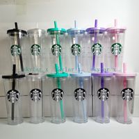 710ML Starbucks Grande Tumbler Isolado Tumbler Double Parede Duplo Acr￭lico Pl￡stico Isolada Cup