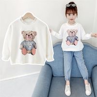 Pulover Spring Autumn Sleeve Tshirt for Girls Fashion Style Corean Teens Birls Cotton Tops 4 6 8 10 12 12 Year Children Clothing 220924