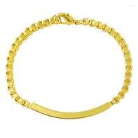 Link Bracelets Wholesale 24K Bracelet Box Fashion Chain para homens Jóias de luxo de luxo