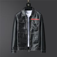 Erkekler Deri Ceket Avrupa ve Amerikan Marka Tasarımcısı Sonbahar ve Kış Yeni Üst Moda Trendi Renkli Yakışıklı Sıradan Ceket M-3XL#6677