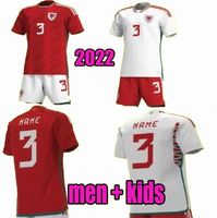 2022 Wales Soccer Jersey Bale Maillot de Foot 2023 Ramsey James Johnson Wilson Wilson Cup Men Kids Kit Kit Football T7BC #