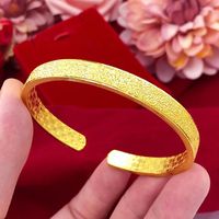 Bracciali bracciale aperto di lusso in oro 14k per donne feste di alta qualità non dissolvenza da 14 k gioielli braccialetti bijoux femme