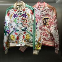 Kadın Moda Ceket Tasarımcısı Çiçek Baskı Paltosu Lüks Kadın Beyzbol Ceketi Sonbahar ve Kış Asya Boyutu S/M/L için