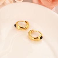 Brincos de argola Bangrui Romântico Design de moda de luxo dourado cor redonda de zircônia cúbica Cristal de casamento para mulheres Presentes de crianças