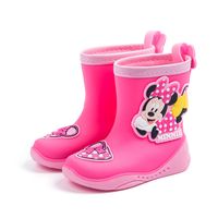 Disney Cartoon Kinder Regenstiefel Mädchen Kinder Babyschüler Nicht-Schlupf-Mittelröhrchen Maus vier Jahreszeiten Stiefel Wasserschuhe