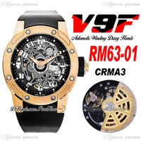 V9F 63- 01 CRMA3 Automatic Mens Watch Dizzy Hands Rose Gold S...