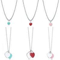 Clásico S925 Diseño original Collar Heart Women Collar de collar de collar de plata para collares Regalo amante