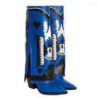 Boots Classic Embroidered Western Fashion Printing Cowboy Kn...