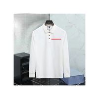 Tasarımcı erkek polo gömlek polos üstleri nakış mektubu erkek tişörtler moda uzun kollu tişörtler gömlek unisex high cadde rahat üst tees boyutu 3xl 4xl 5xl 6xl