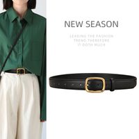 Cinturones de cuero divididos de vaca suave y genuino para los diseñadores de moda de las mujeres combinan al cinturón de hebilla casual