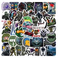 50PCS Shooting Game Stickers Halo Graffiti Stickers for DIY ...