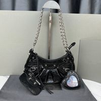 Mirror Quality Women lady Chain Le Cagole bag Motorcycle sho...