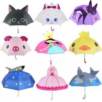 Şemsiye sevimli çizgi film çocukları şemsiye animasyon yaratıcı uzun saplı 3D kulak modelleme çocuklar için şemsiye kızlar 0928