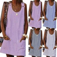 Casual Dresses 5XL Mini Summer Dress Women Plus Size Striped...