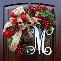 Декоративные цветы венки рождественские дверь венок венок венок для дома окна настенные настенные украшения цветочный кольцо празднование Вечеринка украшения венок J220928
