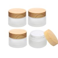 Frosted Glass Cosmetic Jar Skincare Storage Packaging Bottle...