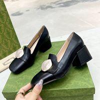 디자이너 패션 드레스 슈즈 스프링 가을 금속 장식 하이힐 전문 아름다운 편안한 작업 여성 신발