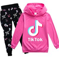 GTGY Kids TIK-Tok Sweatshirts with Hood Novelty Fashion Hoodies and Sweatpants Set for Boys Girls Pullover Casual Clothes Set 