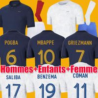 2022 축구 저지 2022 2023 MBAPPE GRIEZMANN KANTE POGBA MAILLOTS DE Football Maillot Equipe French Child Kit Socks 남자 팬 팬 플레이어 버전