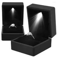 Коробка с ювелирными мешочками со светом для показа подарочные серьги ожерелья обручальные колец