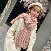Scarves Winter Warm Long Knitting Scarf Women s Thick 220929