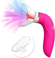 Sex Toy Toy Massager Vibrator Clitoral Sucking Lingue para Mulher Lambendo o Clitoris Mamilos Estimulador de sucção Toys adultos
