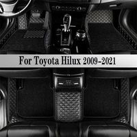 Carpets para Toyota Hilux 2021 2020 2019 2018 2017 2016 2015 2014 2013 2012 2010 2010 2009 Capas de piso de carro personalizado Capas automáticas 0929