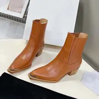 New Luxury Women Boots Designer Shoes Shoe Genuine Leather Platform Fashion Autumn e Winter Boots Tamanho 35-40 com caixa