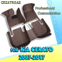 Tapetes de carro de carpets para Kia Cerato 2007 2008 2009 2010 2012 2012 2013 2014 2015 2016 2017 Acessórios para interiores de pés automáticos personalizados 0929