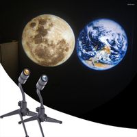 Luzes noturnas led estrela projector Luz 2 em 1 lunar lâmpada 360 Suporte rotativo decoração de quarto infantil USB