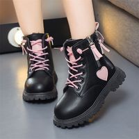 Boots Girls Ankle Autumn and Winter Fashion Double Zip Beaut...