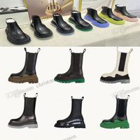 2022 Fashion Women Boots Tire Botega Storm Tires Up Up Chunky High Boot Real Cuir Chaussures Crystal Outdoor Rubber Martin Chaussures de Designer Bottega P F8OI #