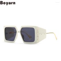Солнцезащитные очки Boyarn Eyewear Oculos современный ретро -квадрат Ins Wind Street Big Brand Sun Glasses
