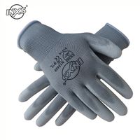 Рабочие перчатки Гибкая ПУ, покрытая нитриловой безопасной перчатки для механика
