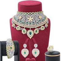 Свадебные ювелирные украшения устанавливают Sictasthate Indian Dubai Bride Set для женщин женского роскошного модного ожерелья для обручальной вечеринки 220929