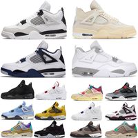 Jumpman 4 Retro Basketball Shoes 4S Black Cat University Attled Atthonder Thunder Oreo Bred Ice Ice Cement White Sports Trainers 36-47