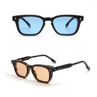 Солнцезащитные очки высококачественные жак ретро винтажные квадратные ацетатные рамки Prudhon мужчины Marie Женщины Custom Optical Myopia Цветная линза