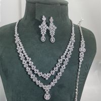 Wedding Jewelry Sets AccKing4 pcs Bridal Zirconia Full For W...