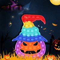 22 -сантиметровый 22 -сантиметровый игрушечный пальцы пузырьки Popper Push Fidget Sensory Toys Rainbow Pumpkin Carecrow Ghost Witch Puzzle Дети Раннее образование