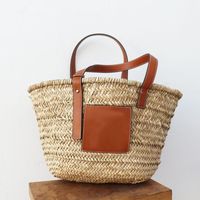 Słomka tkaninowa torebki torebki plażowe torby na plażę w stylu europejskim i amerykańskim
