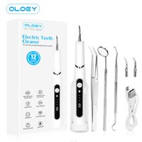 Oloey Ultraschallzählerreiniger Tartarfärbung Remover Elektrischer tragbarer Zahnskaler für die Kalkül -Whitening mit LED 220811
