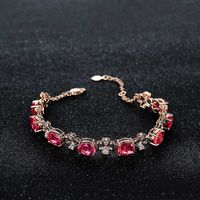 Women wedding party Jewellery Accessories Pink Crystal rose ...