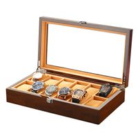 Watch Boxes & Cases Slots Wooden Storage Box Organizer Mecha...
