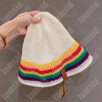Diseñador de sombrero de punto Geanie Winter Luxury Gelloy for Women Men Brand Rainbow Wats Hats Bapnet Fashion Street Buckets Sombrero