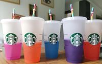 Starbucks русалка богиня 24 унции 710 мл пластиковые кружки Тамблер многоразовый прозрачный питье плоскую форму