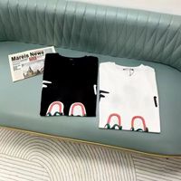 En Kaliteli Tasarımcı Erkek Tişörtler Baskı Mektupları Pamuk Erkek Gömlek 2 Renk Siyah Beyaz Lüks Tee Tesli Adam Boyut S-5XL Moda Giysileri